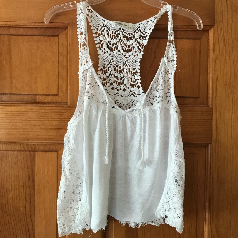 ABERCROMBIE&FITCH White Lace Top